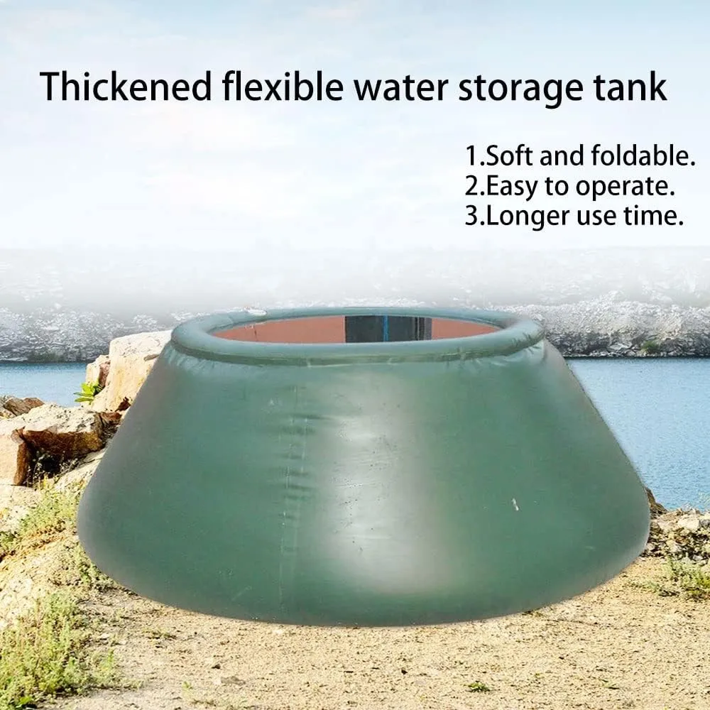 Collapsible Water with Tap 1000l 2000l 3000l 4000l PVC Cone Water Storage Bladder Round Onion Tank Folding Cone Water Storage Tank Pulling Fire Fighting Water Bag (Size : 3000L)