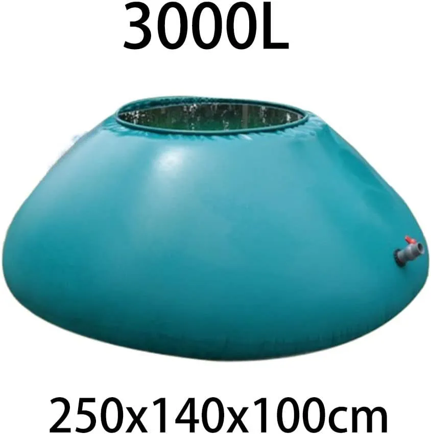 Collapsible Water with Tap 1000l 2000l 3000l 4000l PVC Cone Water Storage Bladder Round Onion Tank Folding Cone Water Storage Tank Pulling Fire Fighting Water Bag (Size : 3000L)