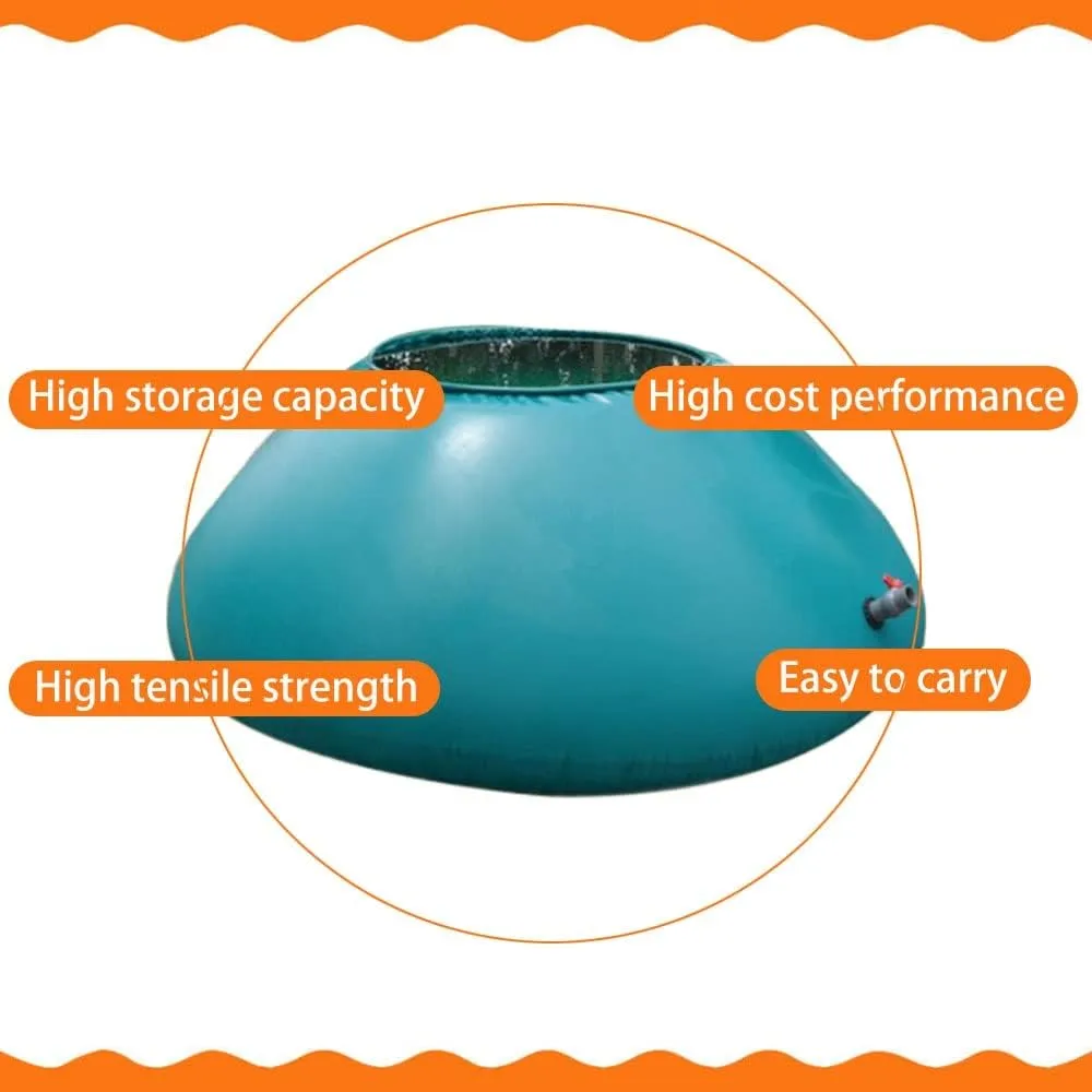 Collapsible Water with Tap 1000l 2000l 3000l 4000l PVC Cone Water Storage Bladder Round Onion Tank Folding Cone Water Storage Tank Pulling Fire Fighting Water Bag (Size : 3000L)
