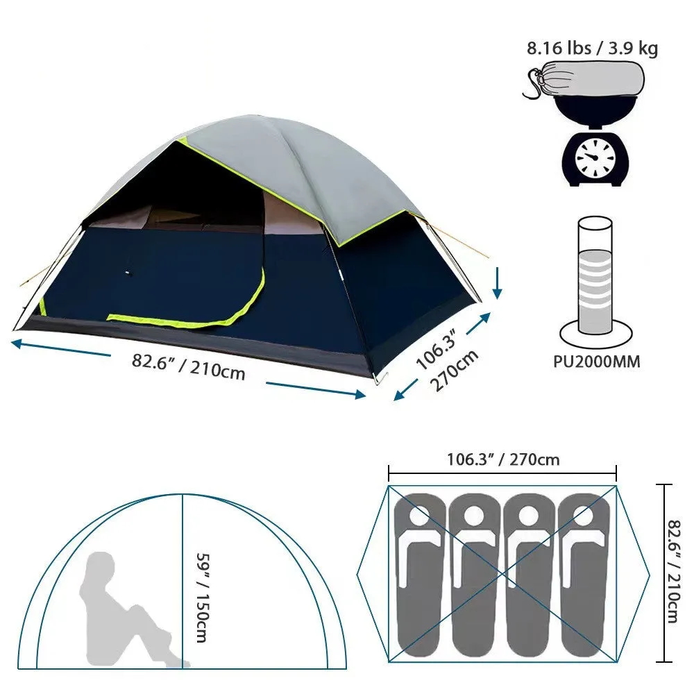 Compact and Spacious Darkroom Tent for 4 People | Perfect for Camping and Backpacking