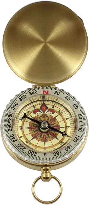 Compass Compass Hiking Survival Brass Compass with Flip Cover Portable Pocket Watch Style Metal Compass for Outdoor Travel