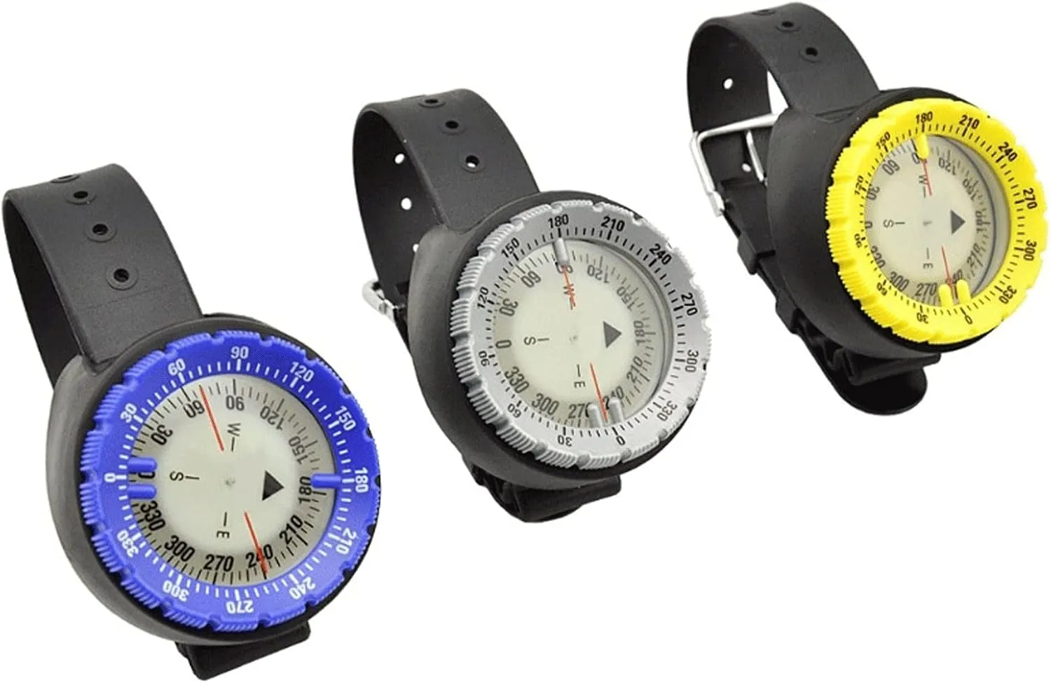 Compass Compass Hiking Survival Underwater 50m Diving Compass Professional Waterproof Navigator Digital Scuba(Yellow)