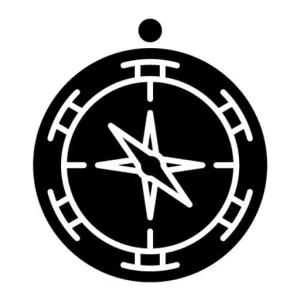 Compass Glyph Icon