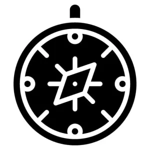 Compass Glyph Icon