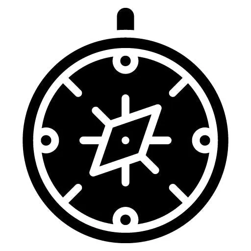 Compass Glyph Icon