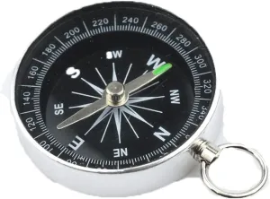 Compass Hiking, Portable Aluminum Lightweight Emergency Compass Outdoor Compass Tool Navigation Wild Tool Black Compass
