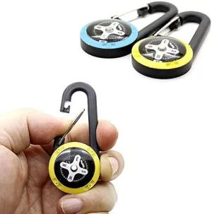 Compass Outdoor Cross-Country Sports Compass/Compass Waterproof Multifunctional Keychain Luminous Portable Orientation (Color : Blue)