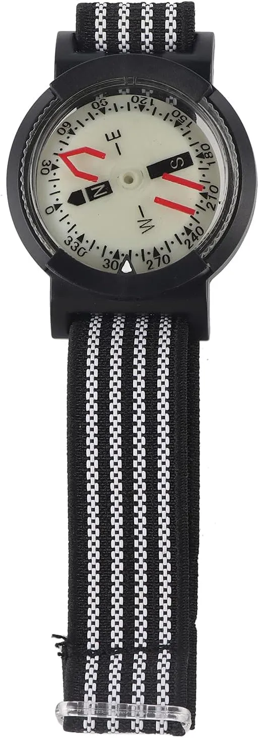 Compass Watch, Micro Orientee Wrist Compass, NO Slip Wrist Compass for Watch Band or Paracord Survival Bracelet