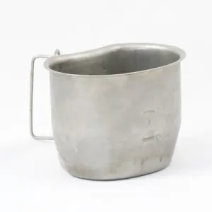 Cook / Drink / Eat: British Stainless Steel 'Crusader' Cup. Used/Graded. Silver.
