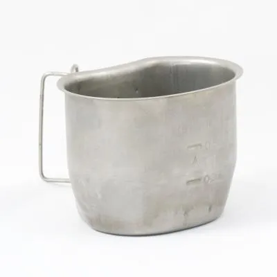 Cook / Drink / Eat: British Stainless Steel 'Crusader' Cup. Used/Graded. Silver.