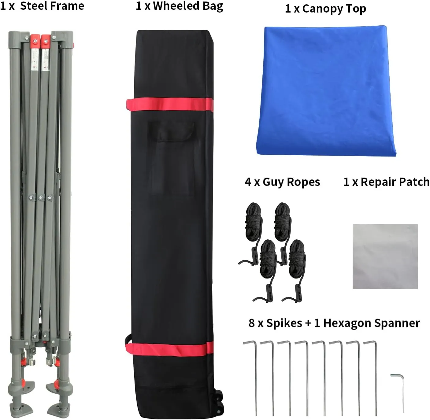 CROWN SHADES Pop Up Canopy - 11x11 Base Canopy Tent with One Push Setup - Pop Up Tent for Events, Parties, Camping - Gazebo with STO-N-Go Cover Bag, Silver Coated 9x9 Top, Blue