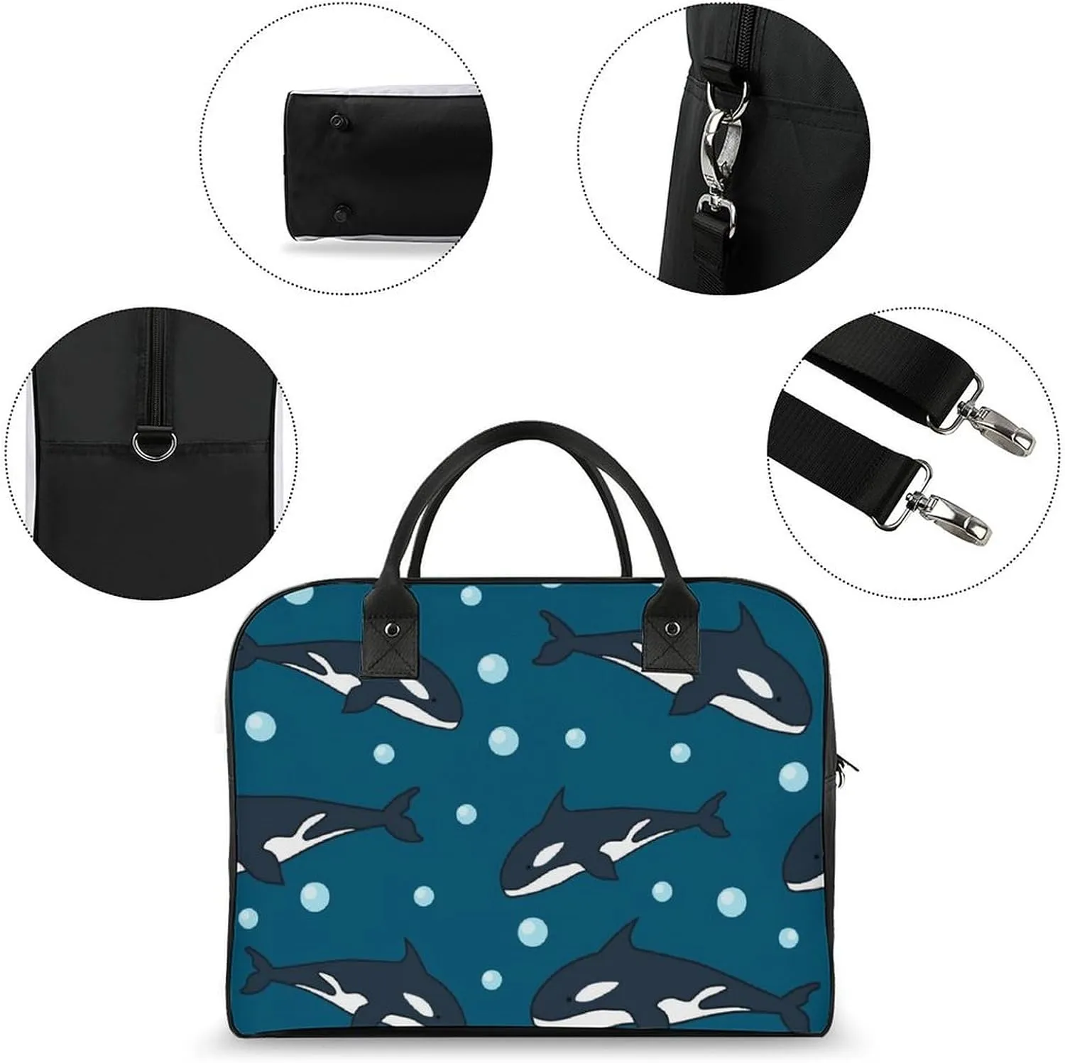 Cute Grim Reaper Women's Handbag Multi-Object Travel Bag Lightweight Carry-On Cross-Body Bag