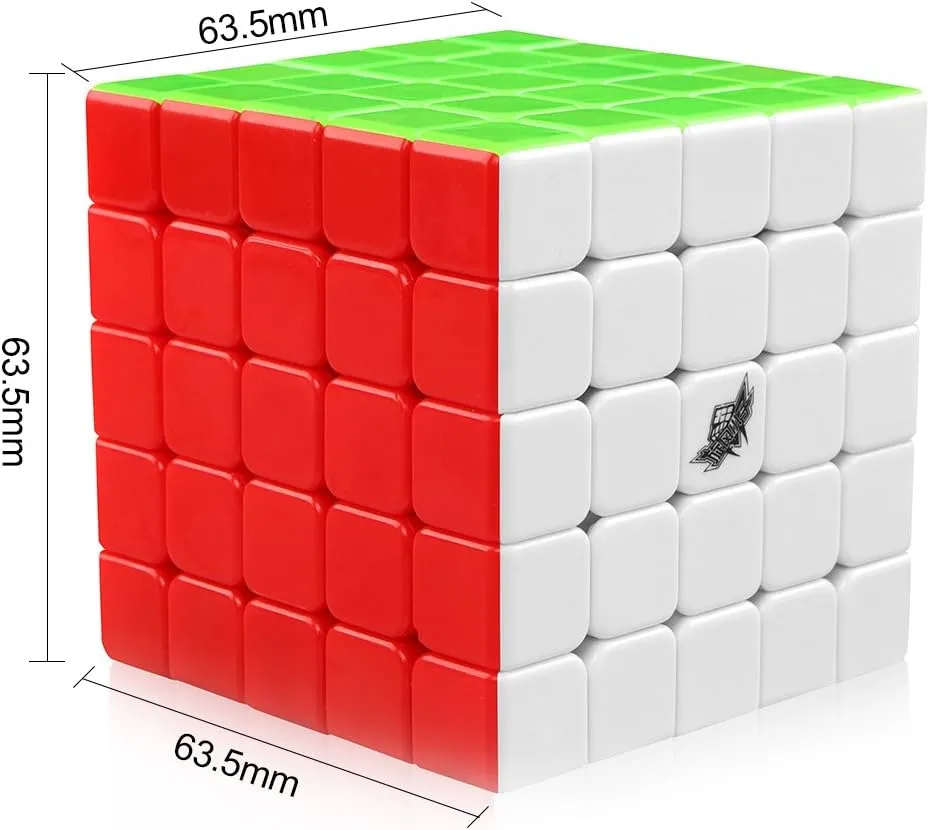 D-FantiX Cyclone Boys 5x5 Speed Cube Stickerless 5x5x5 Magic Cube 63.5mm Puzzle Toys for Kids Adult