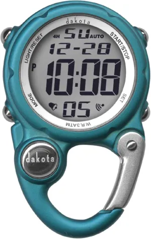 Dakota Digital Clip, Alarm, Stopwatch, Timer and Dual Time, Quality Pocket and Fob Watch, Premium Durability Outdoor Gifts for Men, Tactical Digital Clip on Watch