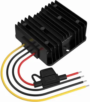 DC Converter 24V to 12V Step Down Converter 20A 240W Power Supply Converter with Fuse Waterproof, Voltage Reducer for Golf Cart LED Motor Truck Vehicle Boat Solar System (Accept DC 15-40V Inputs)