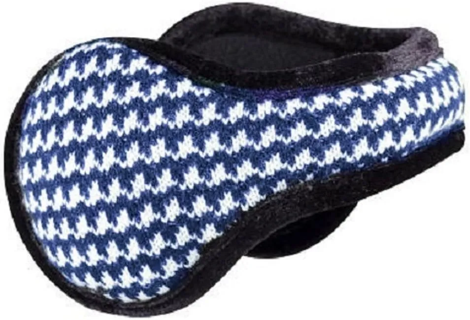 Degrees By 180s Women's Houndstooth Adjustable Behind the Head Ear Warmers Muffs