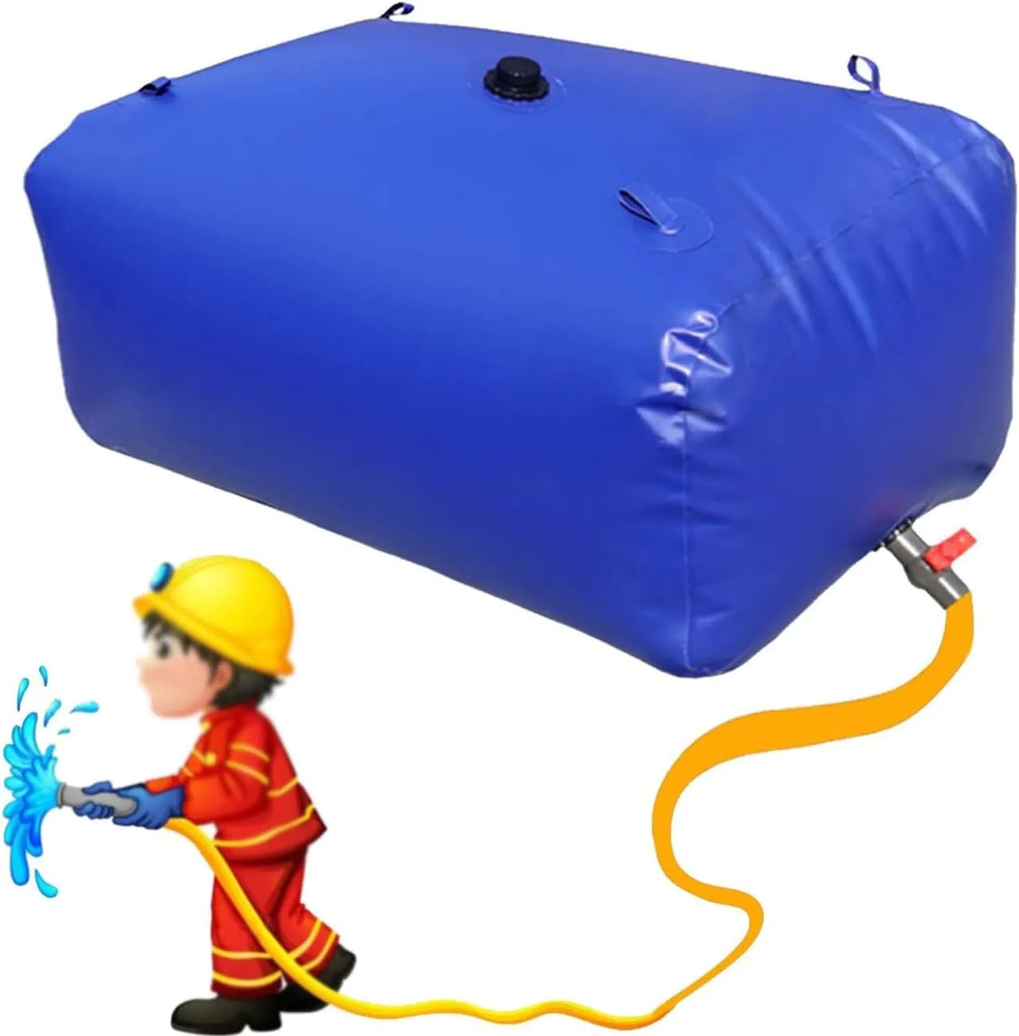 DEHIWI Collapsible Water Bladder Tanks,Water Storage Bladder,Large-Capacity PVC Water Storage Container,Portable Emergency Water Storage Tank,Soft Drought-Resistant Water Bag,4000L