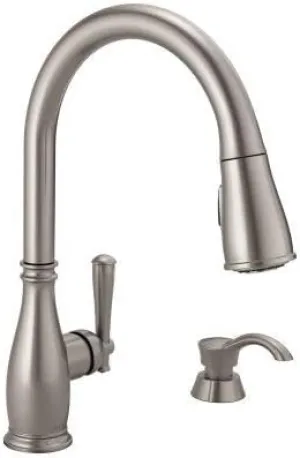 Delta Charmaine One Handle Stainless Steel Kitchen Faucet