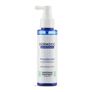 DERMADOC 5% Glycolic Acid Underarm Reduce Pigmentation Spray | Exfoliating & Brightening I MultiPurpose Spray for Hyperpigmentation, Dark Spots, Dark Neck, Dark Underarms & Strawberry Legs (100ml)