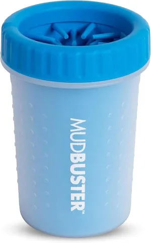 Dexas MudBuster Portable Dog Paw Washer/Paw Cleaner, Medium, Pro Blue