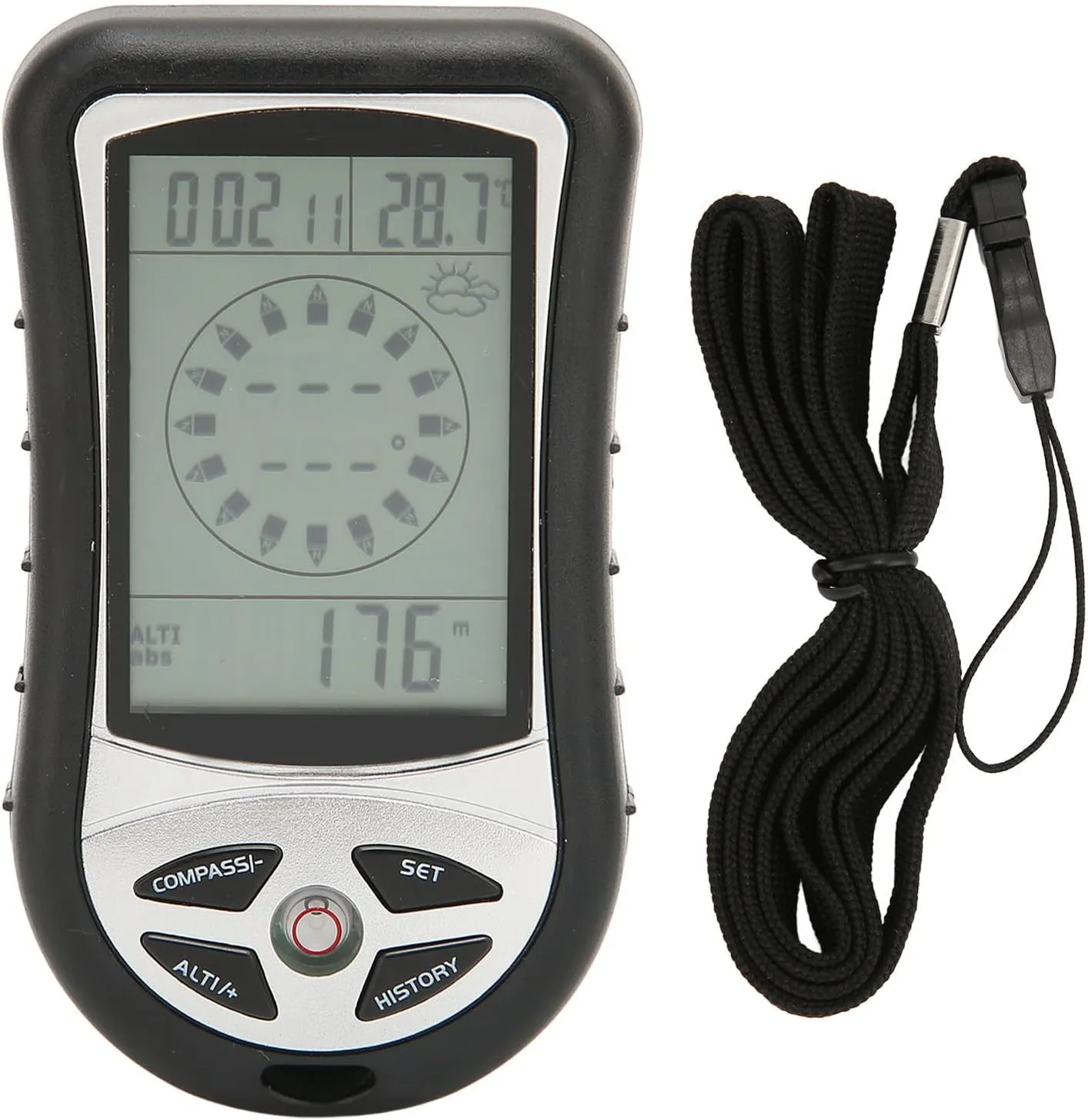 Digital Compass 8 in 1 Multi Functional Outdoor Compass Altimeter Barometer Calendar Thermometer for Outdoor