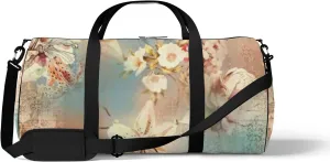 Digital Printing Textile Pattern Wallpaper Sports Bag Tote Bag Waterproof Gym Bag with Shoulder Strap Zipper 2 Side Pockets for Men and Women, Travel and Storage Shoulder Bag.