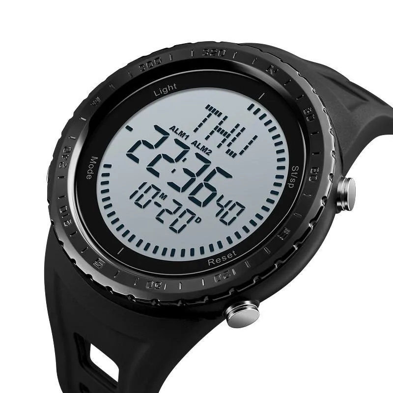 Digital Watch Men Compass