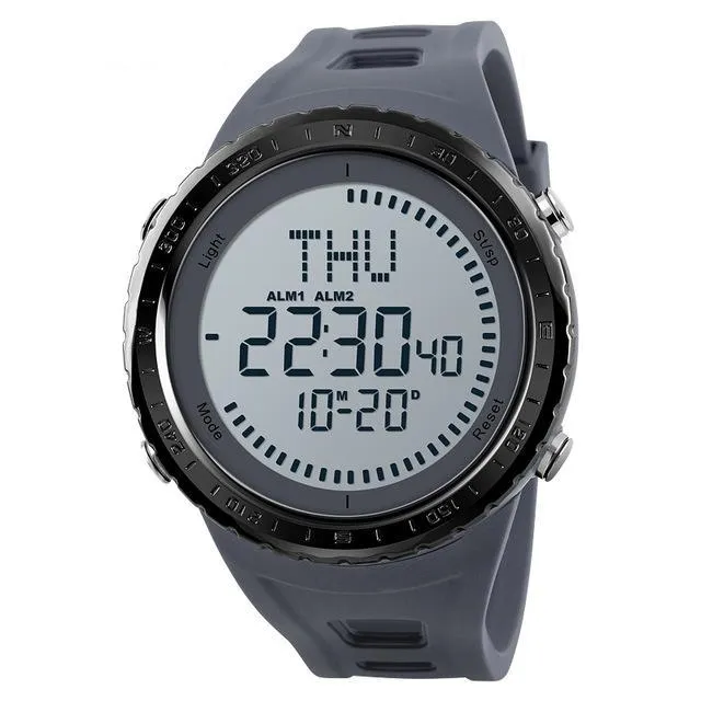 Digital Watch Men Compass