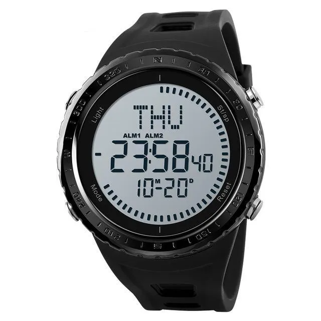 Digital Watch Men Compass