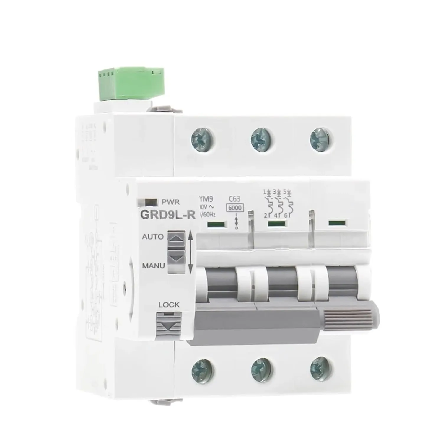 Din Rail GYM9 1P 2P 3P 4P MCB with Autoreclose Device Automatic Reset Circuit Breaker 63A MCB Auto Recloser(3P 63A)