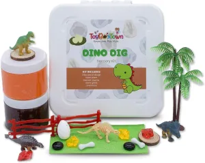 Dino Dig Sensory Kit Dinosaur Sensory Play, Cognitive Development and Fine Motor Skills, Tactile Activities for On The Go, Sensory Toys for Preschoolers and Kids Ages 4-8