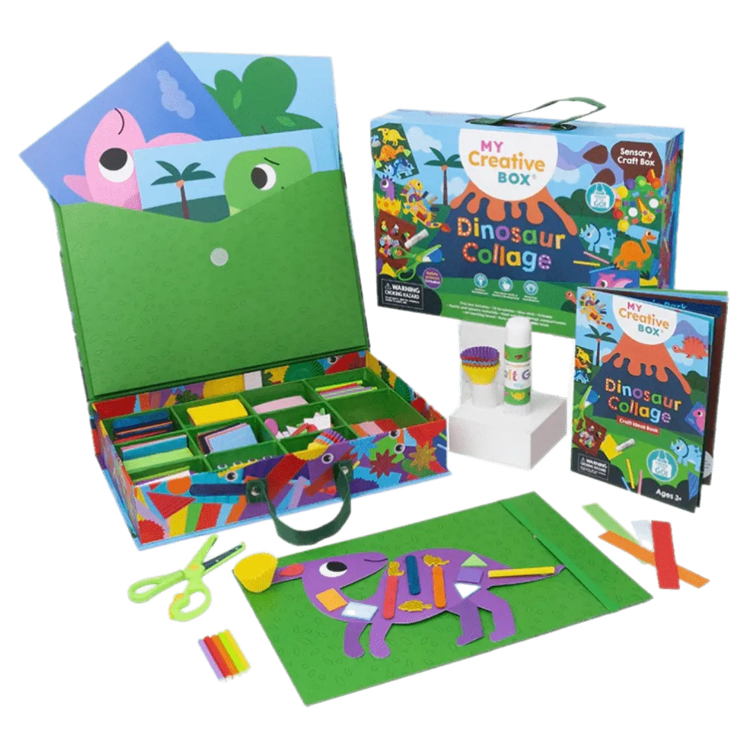 Dinosaur Collage Sensory Craft Box