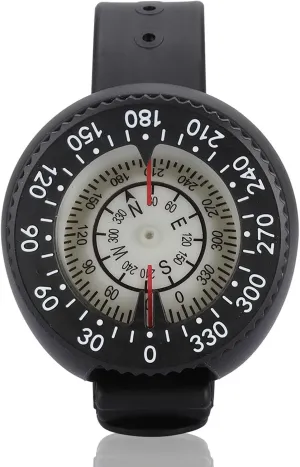 Dive Compass Surfing, Waterproof Night Vision Wrist, Luminous Underwater 50m Wrist Compass Night Compass Southern Hemisphere
