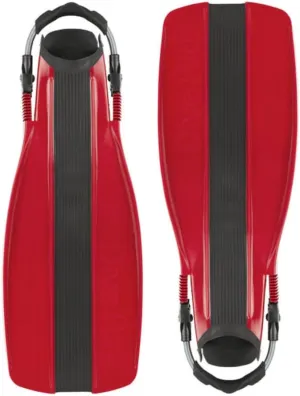 Dive Rite XT Fins with Stainless Steel Spring Straps (Red, SM)
