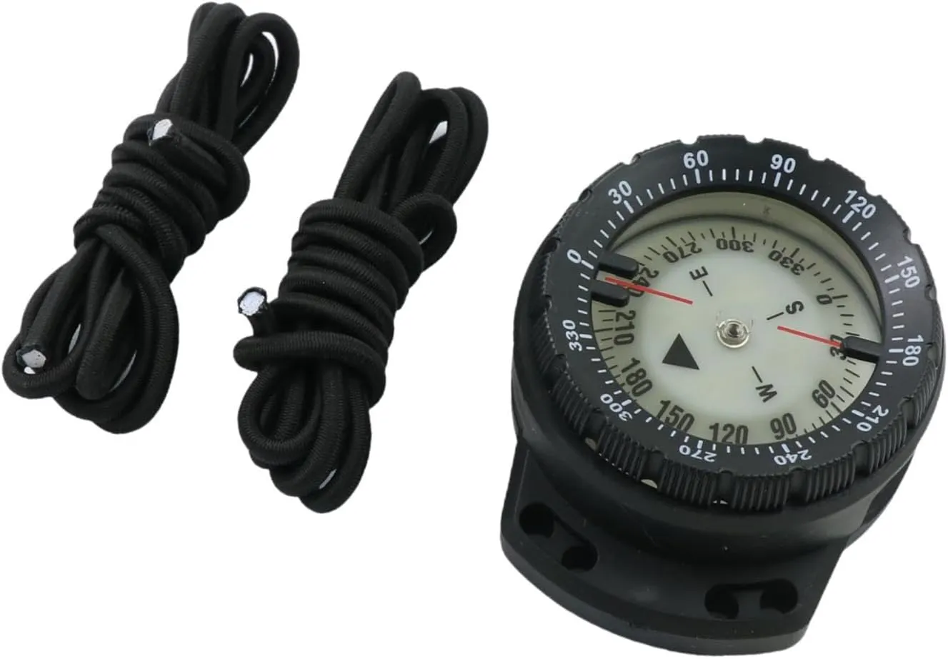 Diving Compass Waterproof Tool Compact Portable with Elastic Ropes Wrist Compass for Sailing Kayaking Camping Hiking Outdoor