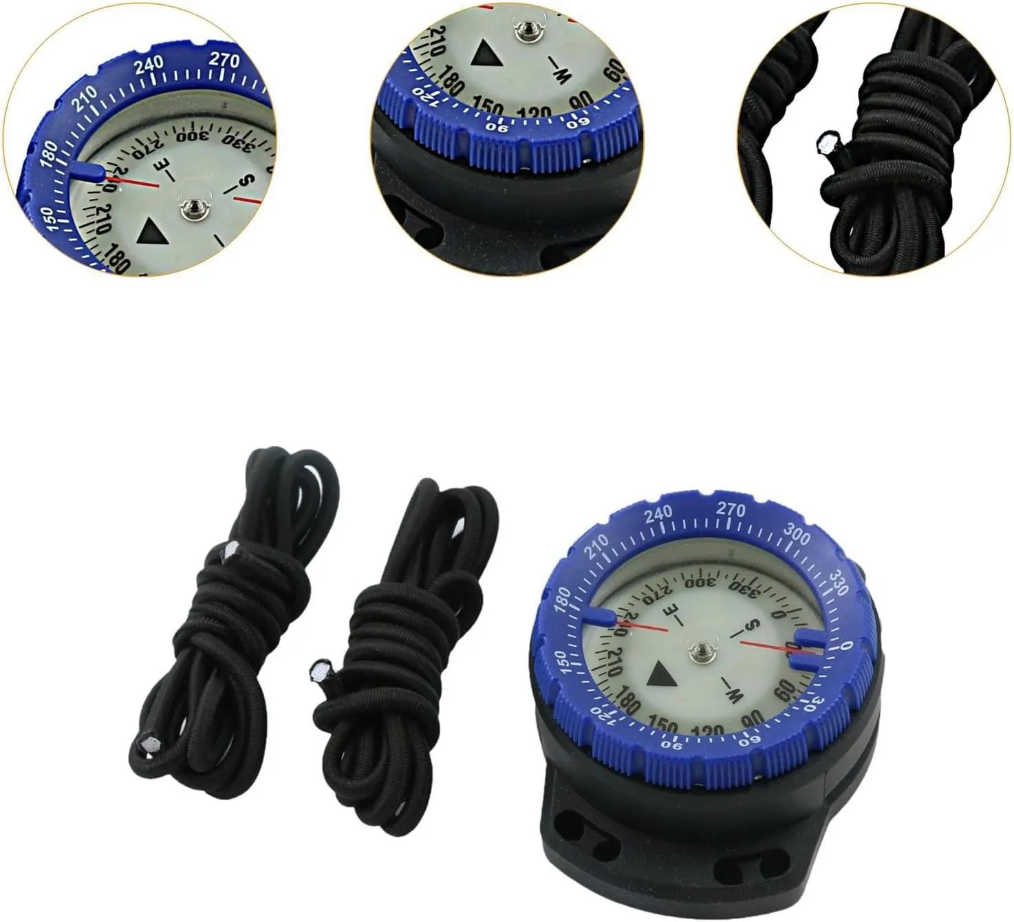Diving Compass Wrist Compass Waterproof Lightweight Kayak Compass Diving Accessory for Survival Emergency Hiking Kayaking