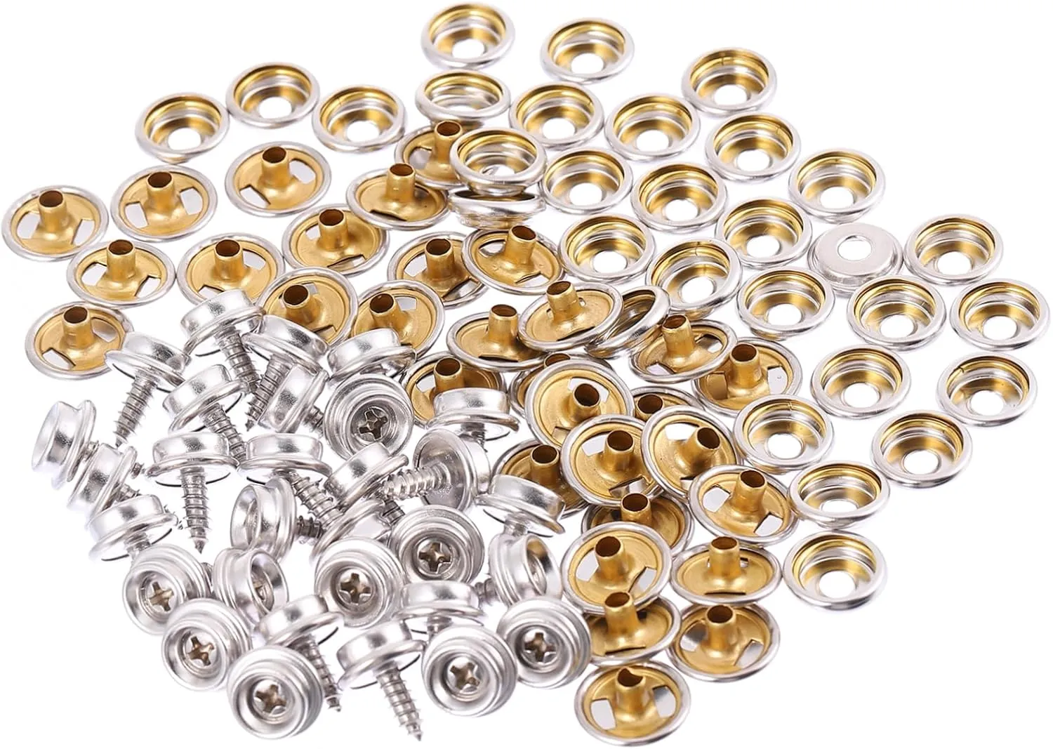 DIYEAH Stainless Steel Turnbuckle Heavy Duty Snap Fasteners for Tarp Marine Fastener Kit