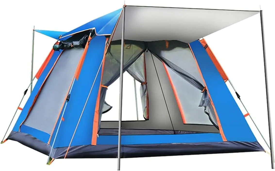Dome Camping Tent 3-5 Person 4 Season Double Layers Waterproof Anti-Windproof Tents Family Outdoor Camping Tent