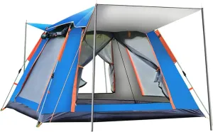 Dome Camping Tent 3-5 Person 4 Season Double Layers Waterproof Anti-Windproof Tents Family Outdoor Camping Tent