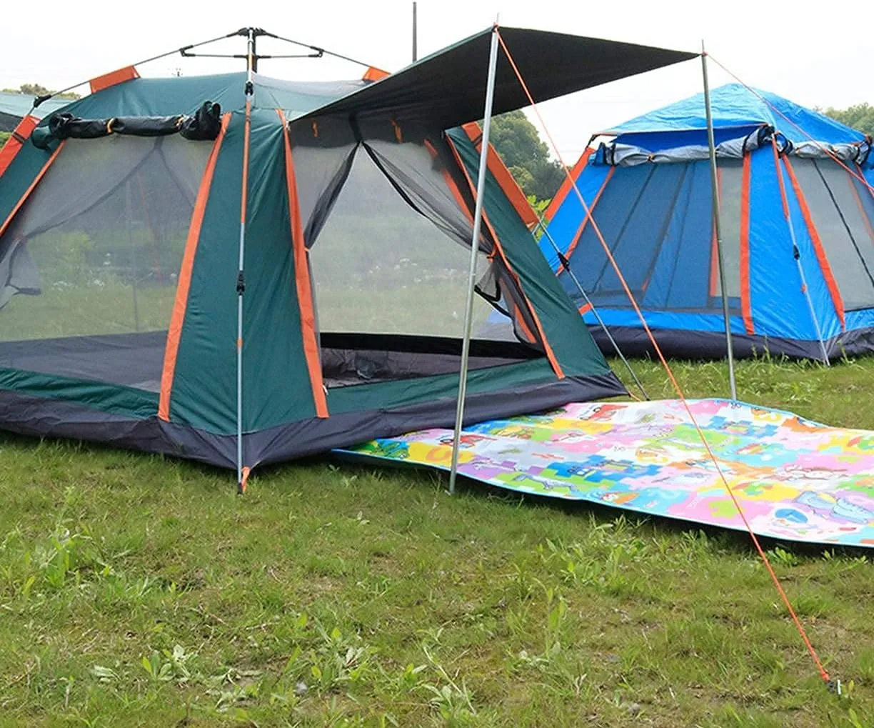 Dome Camping Tent 3-5 Person 4 Season Double Layers Waterproof Anti-Windproof Tents Family Outdoor Camping Tent