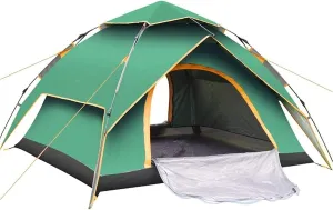 Dome Pop-Up Camping Tent,3-4 Person Automatic Tent,Double Layer Tent,Large Family Tent