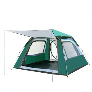 Dome Tent, Pop Up Tents for 5-8 Person Automatic Opening Double Layer Tent, Camping Tents with Porch for Hiking Camping Outdoor,Blue (Green) (Green)