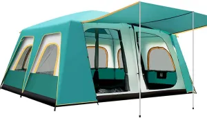 Dome Tent with 12 Windows Pop Up Tent 8-12 Person Instant Tent Large Family Camping Tent Waterproof Outdoor Tents with 2 Bedrooms 1 Living Room Interesting