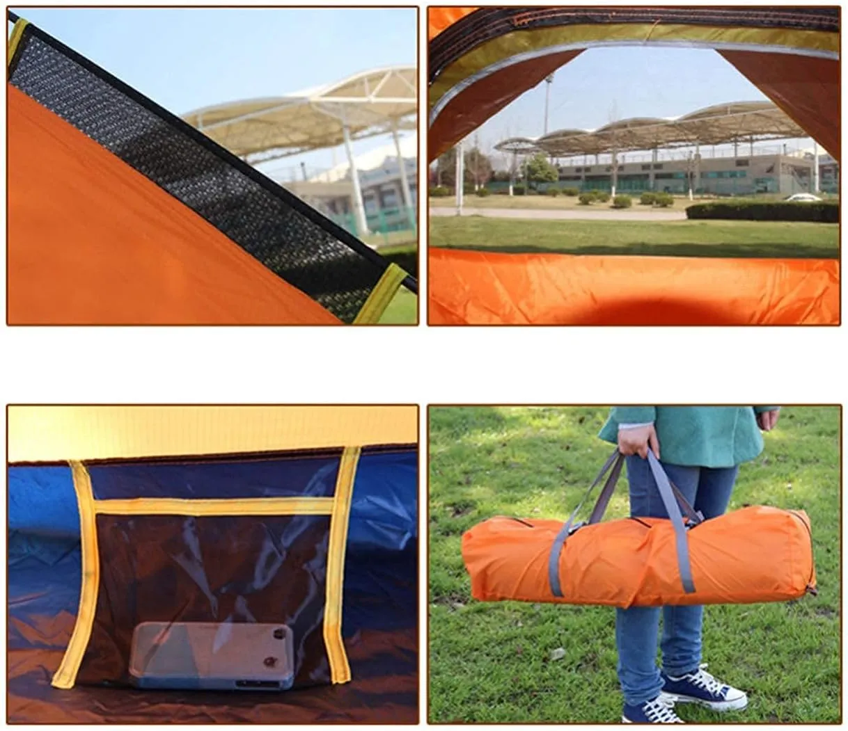 Dome Tent,Pop Up Tents for 2 to 4 Person Automatic Opening Double Layer Tent,Waterproof Camping Tents with Porch for Hiking Camping Outdoor (Blue Width 1.5m) (Green Width 1.5m)