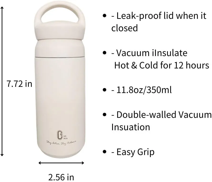 Dr.mito Thermo bottle Vacuum-Sealed, Sweat-Proof, Durable Stainless Steel with Sleek Design, Ideal for Outdoor Adventures Blue