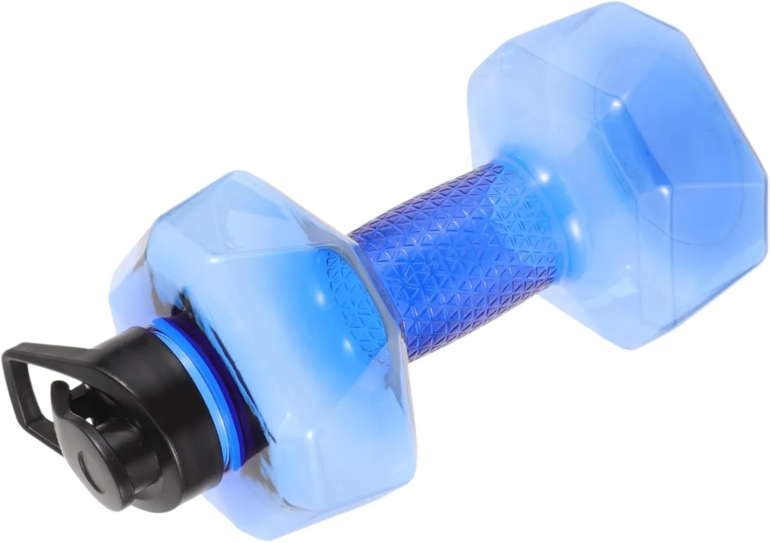Dumbbell Shape Collapsible Water Bottle Large Sports Fitness Bottle for Travel Gym Yoga Office School