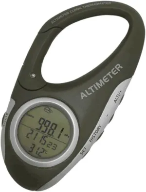 Durable Handheld Carabiner Altimeter Barometer Thermometer for Hiking and Climbing Lightweight and Practical Weather Prediction Tool