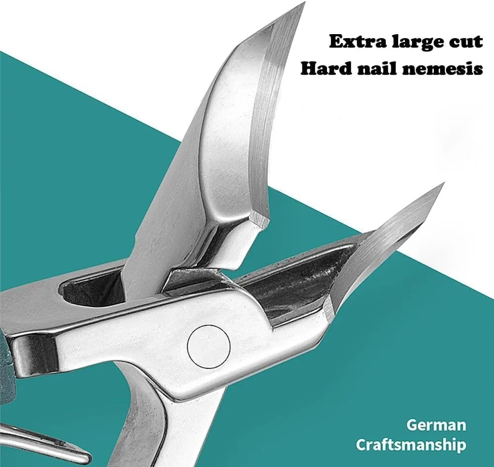 Eagle Beak Angled Nail Clippers 3-Piece Set, 2025 New Version Beveled Nail Clippers Household Multifunctional Large Opening Anti-Splash,for Seniors Thick Nails,Slant Edge Ingrown Clippers (Orange)