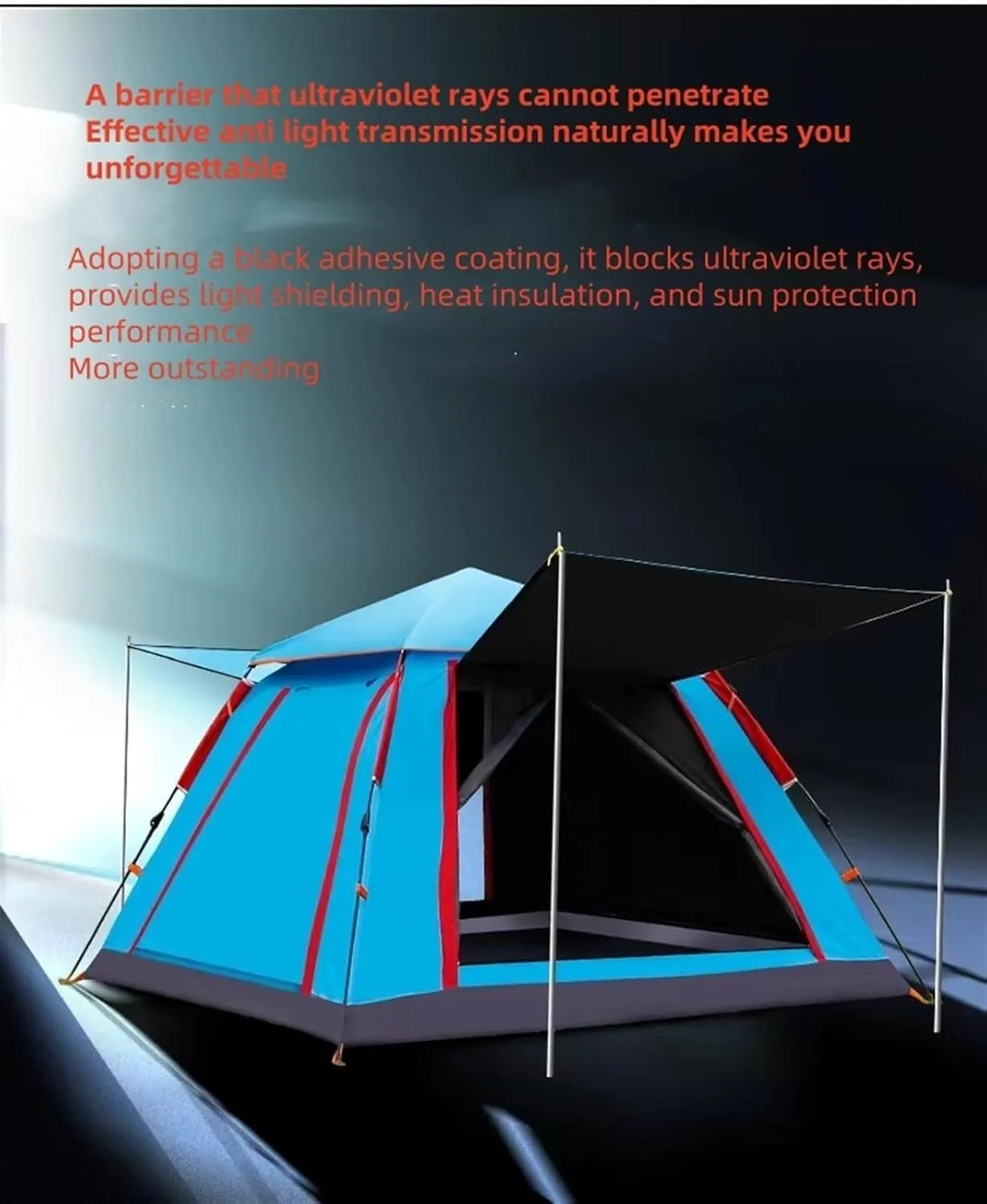 Easy Setup in Under 10 Mins, Included Rainfly Blocks Wind & Rain, Tent for Camping, Festivals, Backyard, Shelter with Rain Fly and Carrying Bag for Camping, Beach, Hiking, and Festivals by Outdoors
