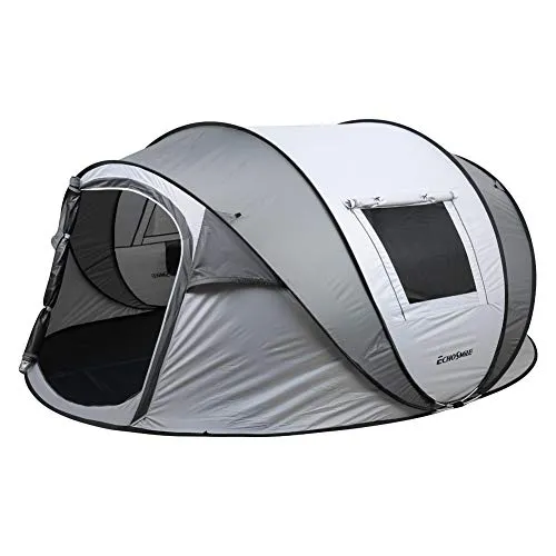 EchoSmile Instant Tent for Camping, 6 Person Pop Up Tent, Water Resistant Dome Tent, Easy Setup for Camping Hiking and Outdoor, Portable Tent with Carry Bag, for 3 Seasons